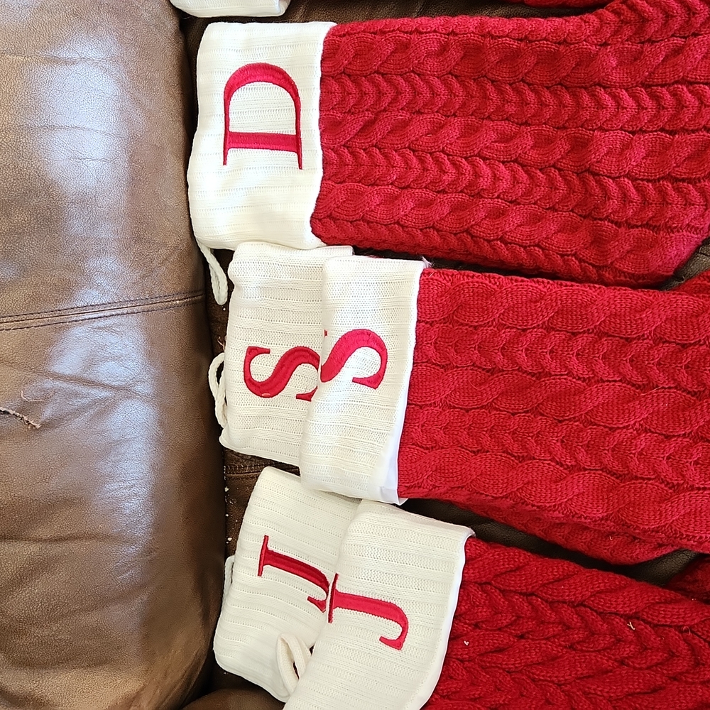 Various Christmas stockings with initials on them, selling separately. - Picture 7 of 8